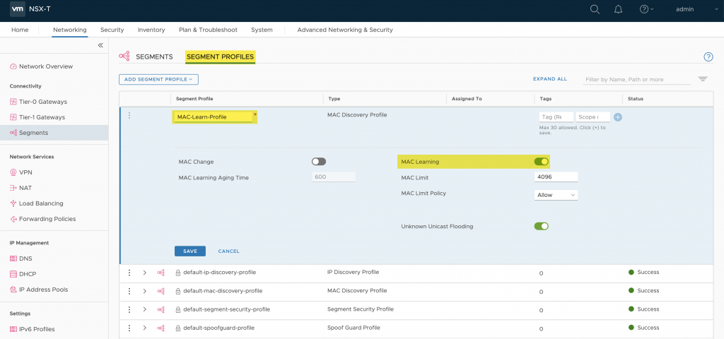 Running Nested ESXi, NSX-V or NSX-T on top of NSX-T